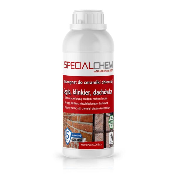 Specialchem ​​Imprägnierung für Ziegel, Klinker, Dachziegel und saugfähige Keramik.